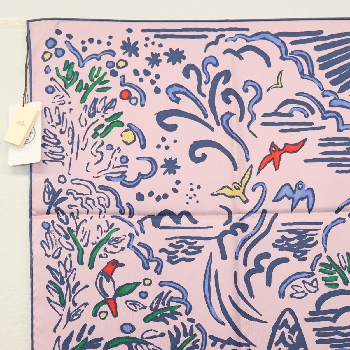 Hermes Carré 90 Silk multicolor, PINK, SILK, Scarve & shawl