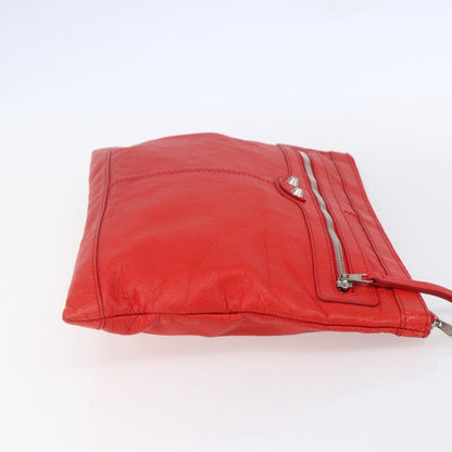 Balenciaga Classic City Clip Pouch Leather, RED, LEATHER, Clutche & pouche