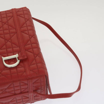 Christian Dior Vanity cosmetic pouch Cannage Leather, RED, LEATHER, Clutche & pouche