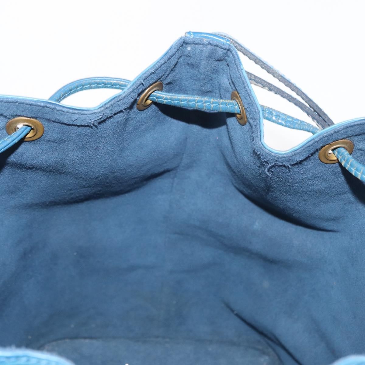 Louis Vuitton Petit Noe Handbag Epi Leather, BLUE, LEATHER, Shoulder bag