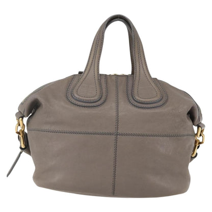Givenchy Nightingale Satchel Leather, GRAY, LEATHER, Handbag