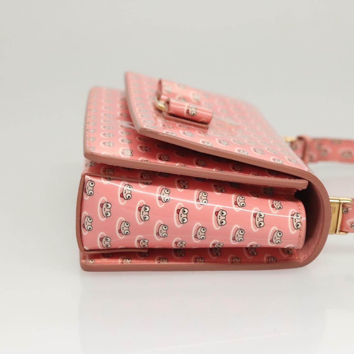 Salvatore Ferragamo Vala Shoulder Bag Patent Leather, PINK, PATENT_LEATHER, Shoulder bag