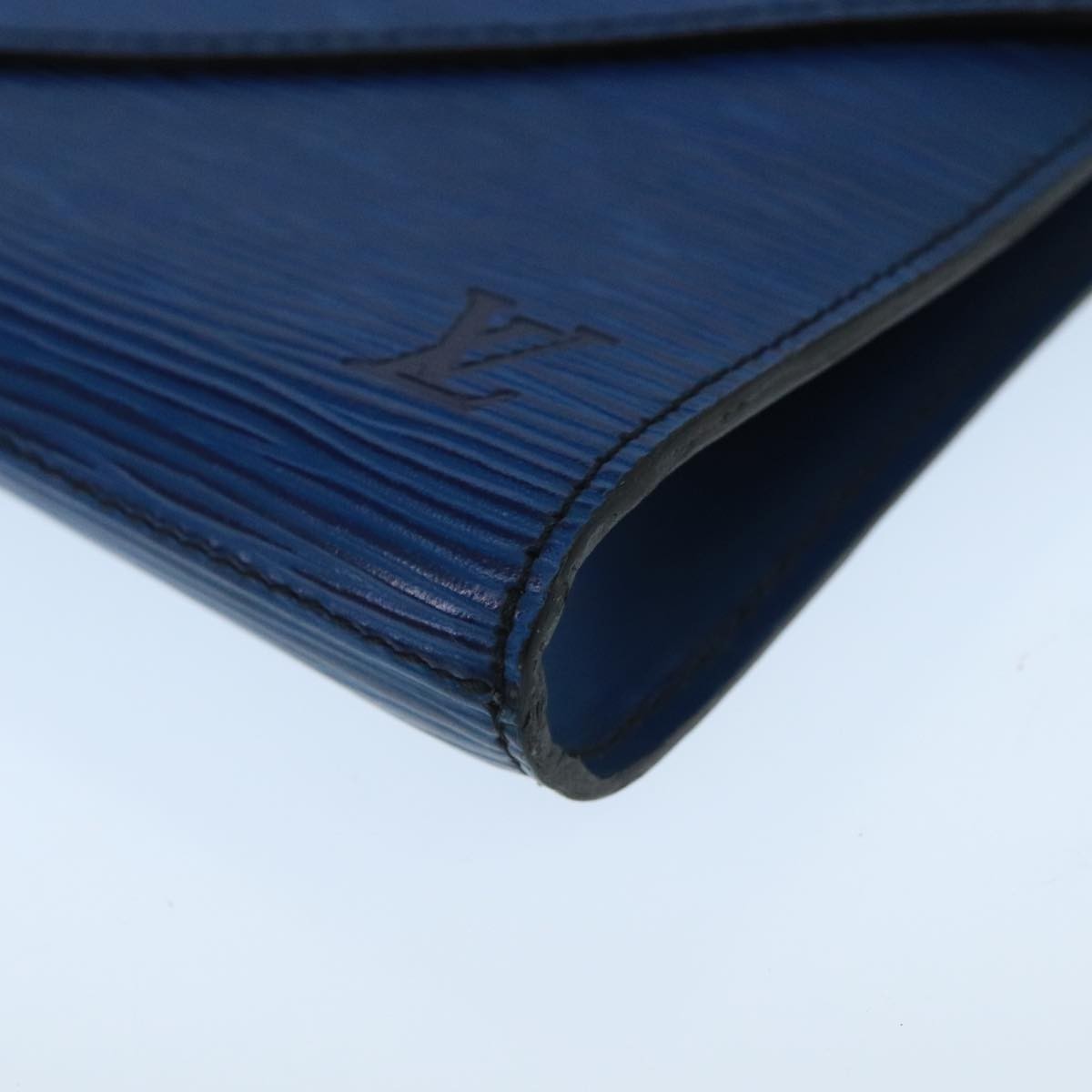 Louis Vuitton Art Deco Clutch Epi Leather, BLUE, LEATHER, Clutche & pouche