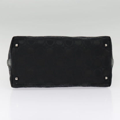 Salvatore Ferragamo Gancini Shoulder Bag Nylon, BLACK, NYLON, Shoulder bag
