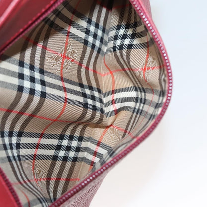 Burberry Logo Zip Around Pouch Leather, RED, LEATHER, Clutche & pouche