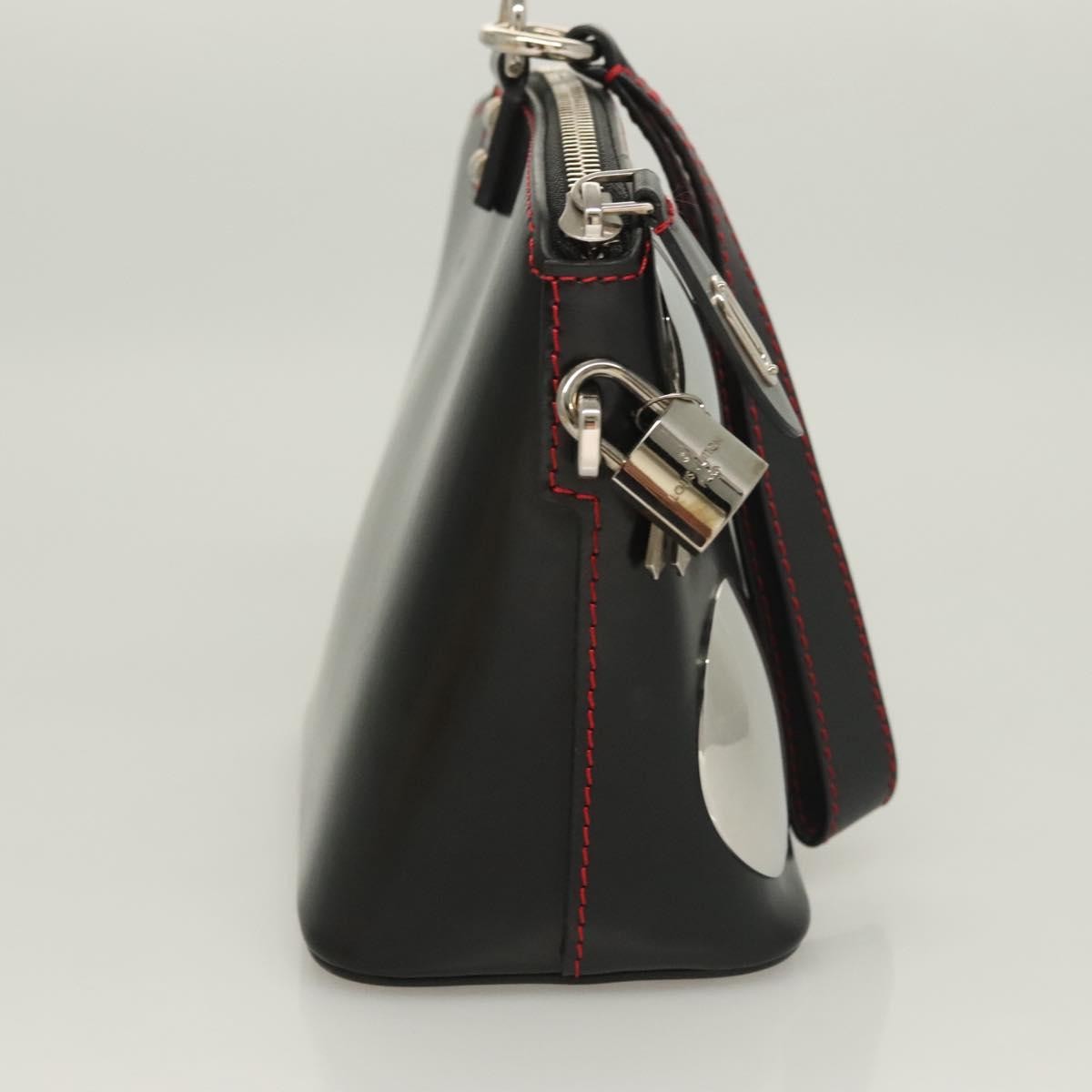 Louis Vuitton Suhari Lockit HandBag Leather, BLACK, LEATHER, Handbag