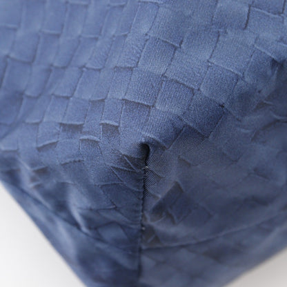 Bottega Veneta Intrecciolusion Tote Printed Nylon, NAVY, NYLON, Tote bag