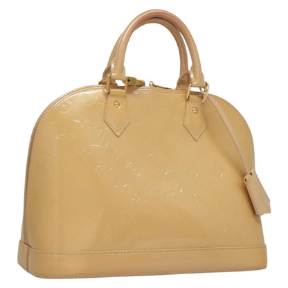 Louis Vuitton Alma Handbag Monogram Vernis, BEIGE, PATENT_LEATHER, Handbag