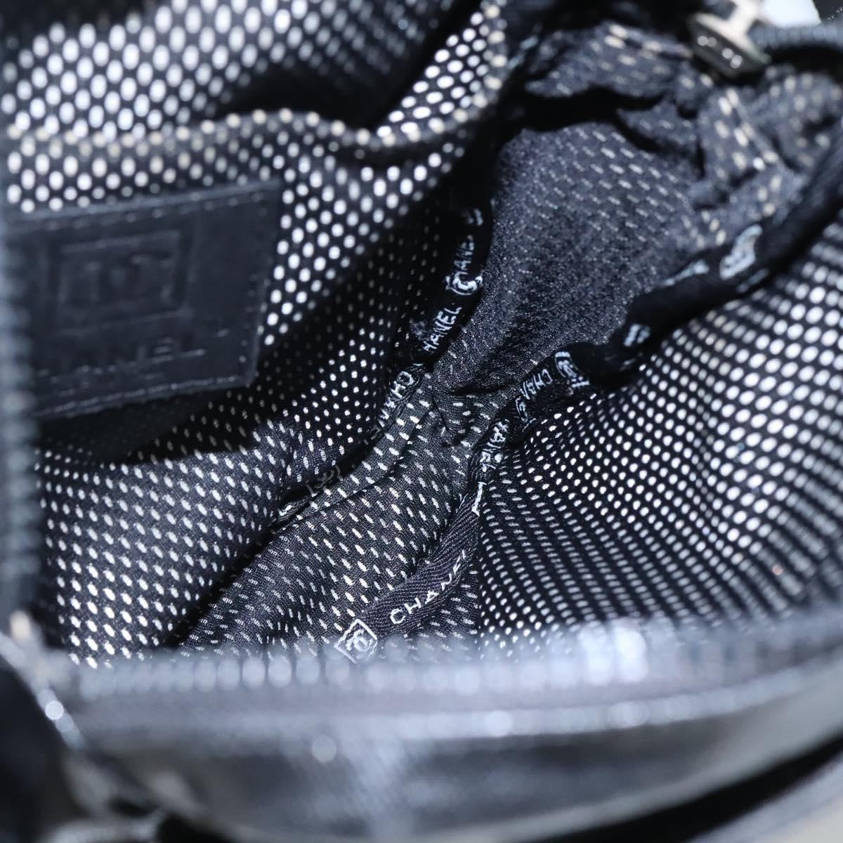 Chanel sports shoulder bag Coco mark, BLACK, CANVAS, Shoulder bag