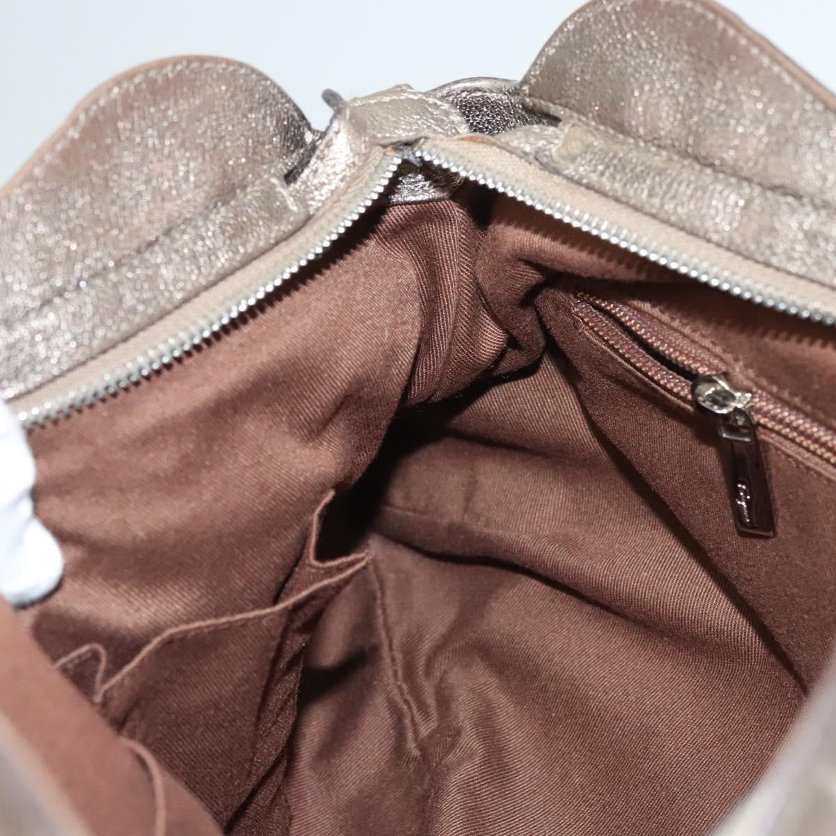 Salvatore Ferragamo Marisa Satchel Leather, GOLD, LEATHER, Handbag