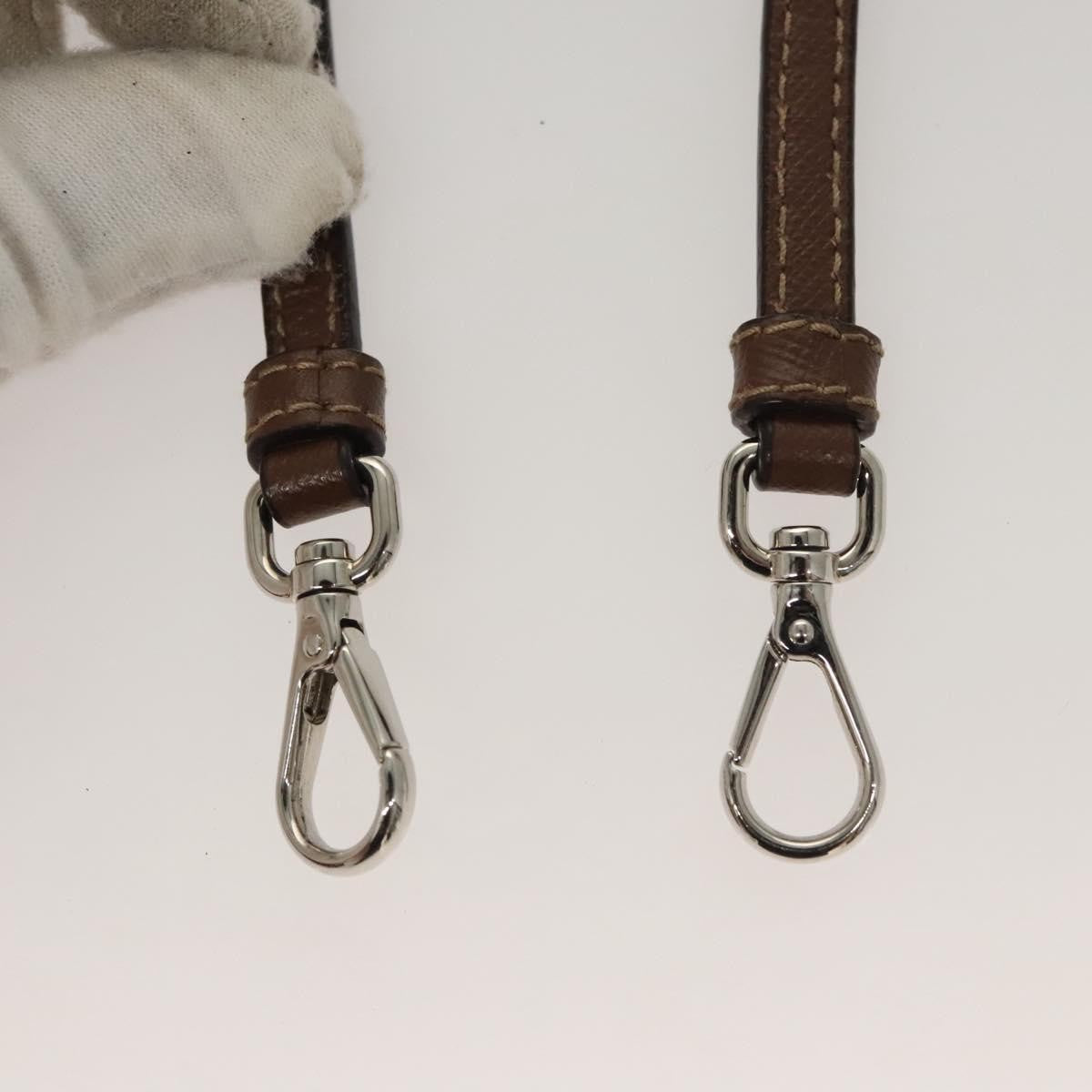 Prada Baguette Shoulder Bag Quilted Tessuto with Leather, BROWN, NYLON, Shoulder bag