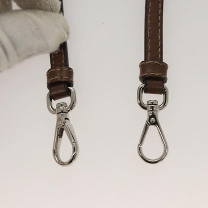 Prada Baguette Shoulder Bag Quilted Tessuto with Leather, BROWN, NYLON, Shoulder bag