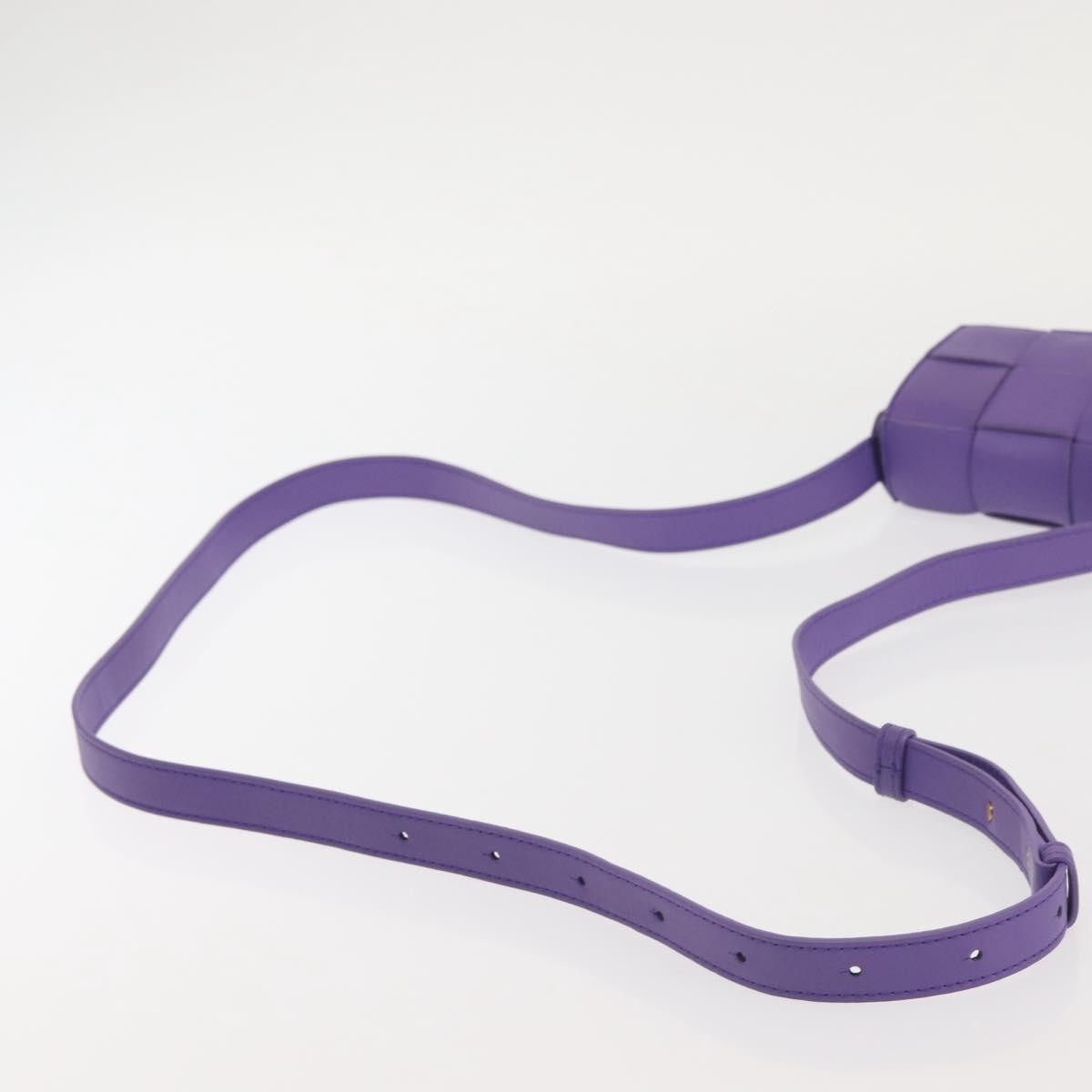 Bottega Veneta Cassette Crossbody Bag Padded Maxi Intrecciato Leather, PURPLE, LEATHER, Crossbody bag