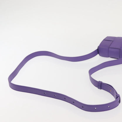 Bottega Veneta Cassette Crossbody Bag Padded Maxi Intrecciato Leather, PURPLE, LEATHER, Crossbody bag