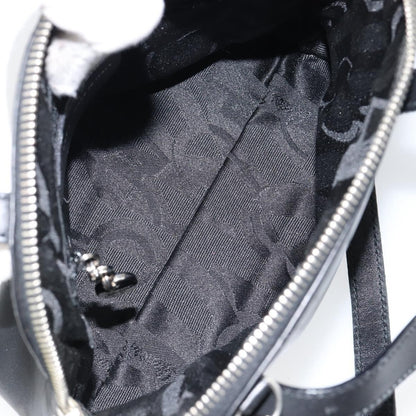 Salvatore Ferragamo Gancini handbag Leather, BLACK, LEATHER, Handbag