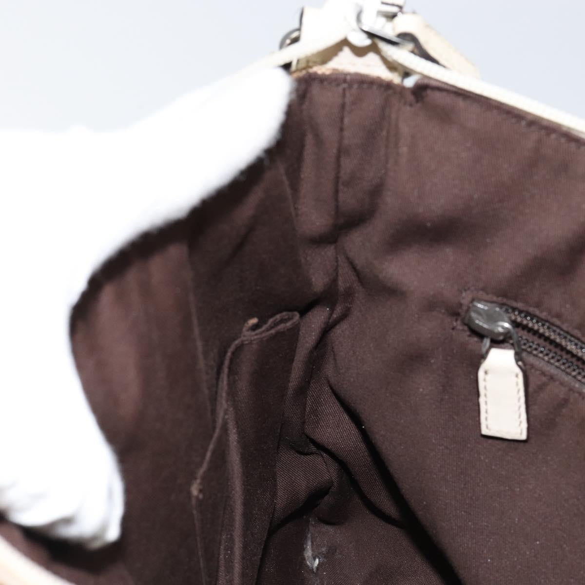 Gucci Zip Messenger GG Canvas with Perforated Leather, BEIGE, CANVAS, Shoulder bag