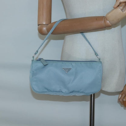 Prada Pochette Shoulder Bag Tessuto, BLUE, NYLON, Clutche & pouche