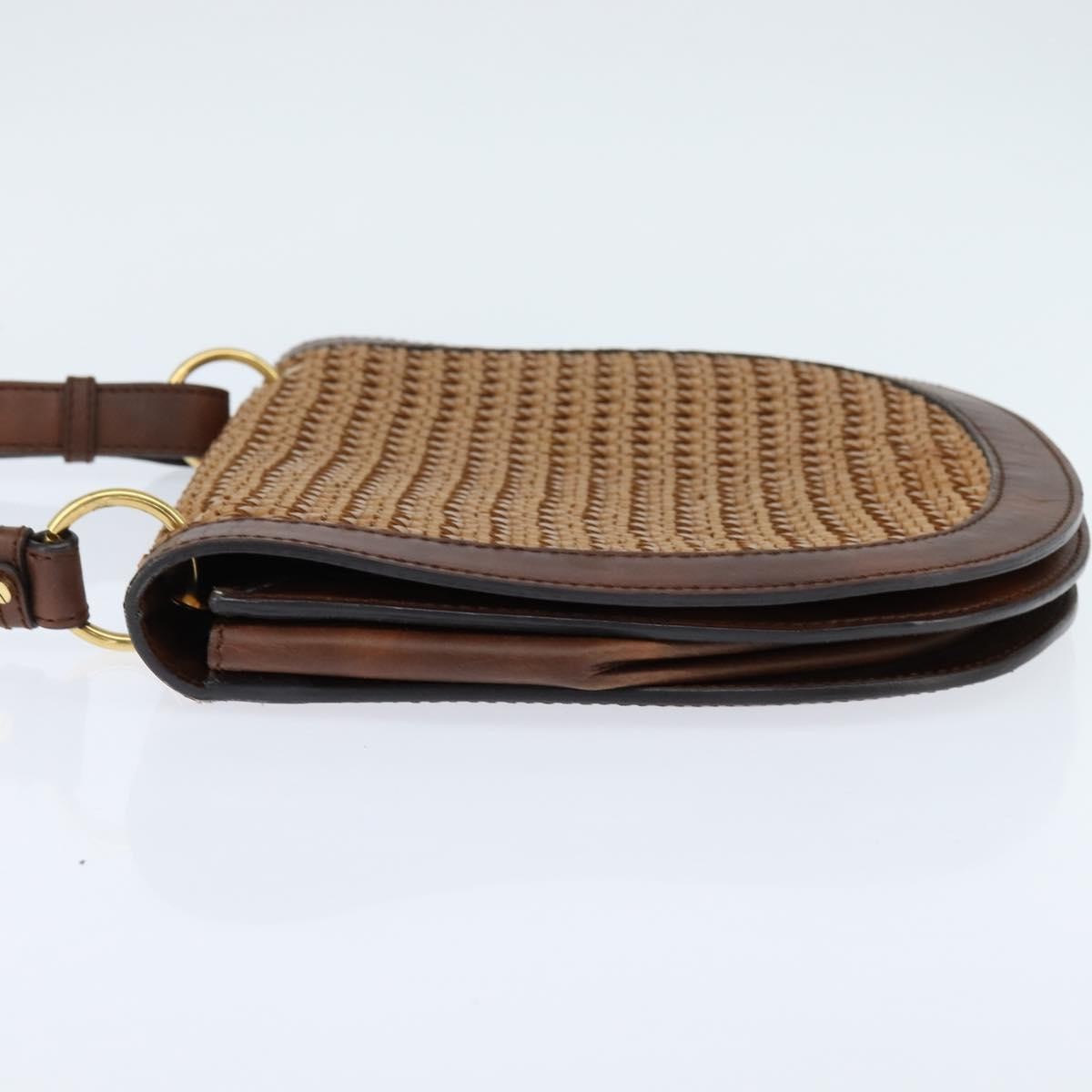 Stella McCartney Flap Shoulder Bag Polyester, BROWN, POLYESTER, Shoulder bag