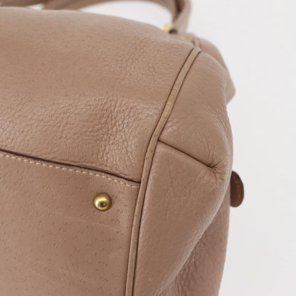 Salvatore Ferragamo Gancini handbag Leather, BEIGE, LEATHER, Handbag