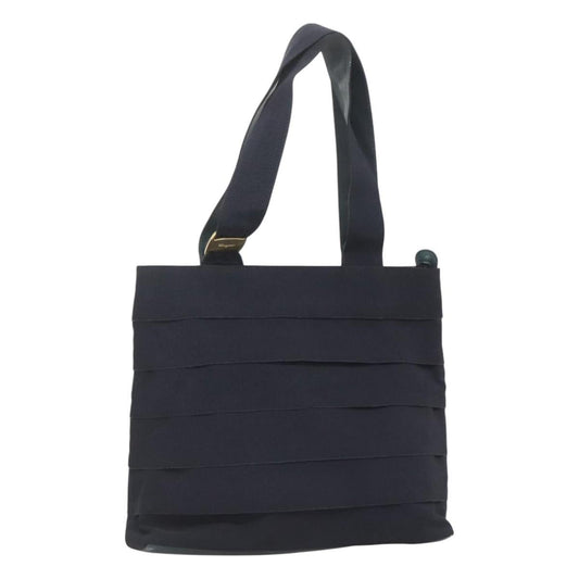 Salvatore Ferragamo Vala tote Canvas, NAVY, CANVAS, Tote bag