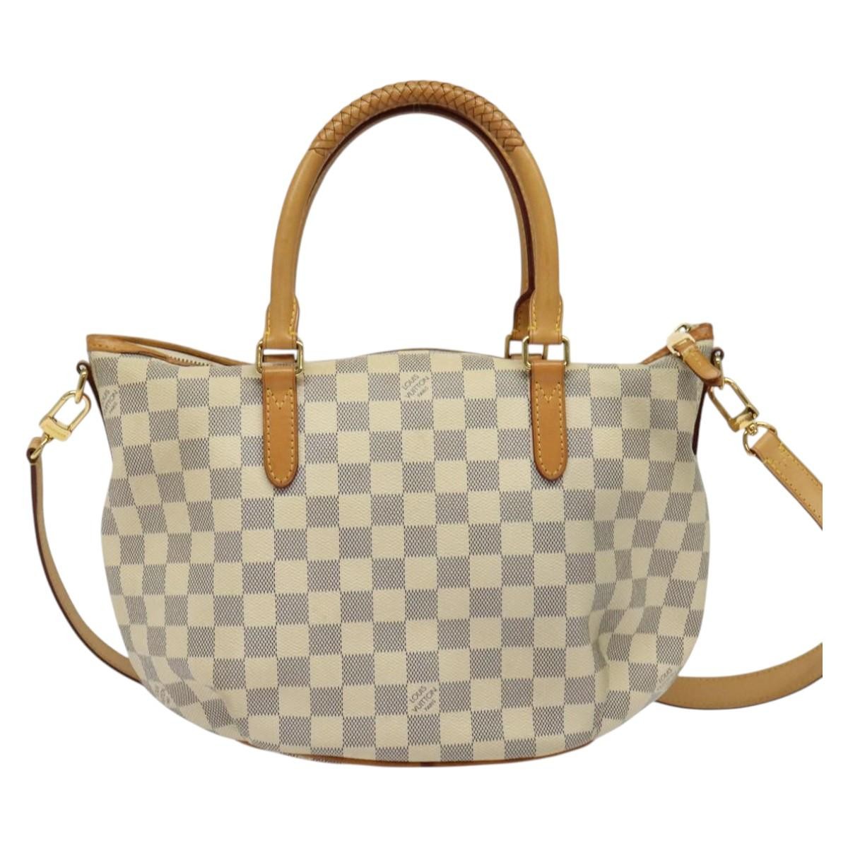 Louis Vuitton Riviera Handbag Damier, WHITE, CANVAS, Tote bag