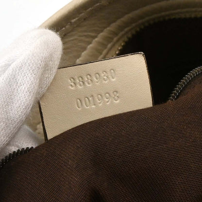 Gucci Front Zip Shoulder Bag GG Canvas, BEIGE, CANVAS, Shoulder bag