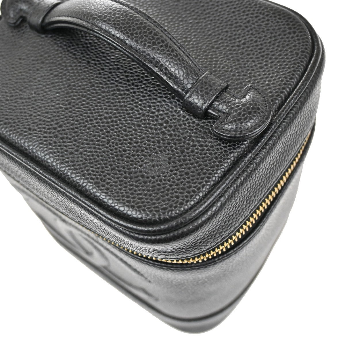 Chanel Vintage Timeless Vanity Case Caviar, BLACK, LEATHER, Handbag