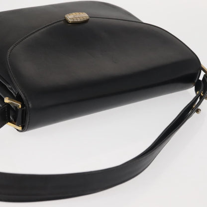 Bally Vintage Shoulder Bag Leather, BLACK, LEATHER, Shoulder bag