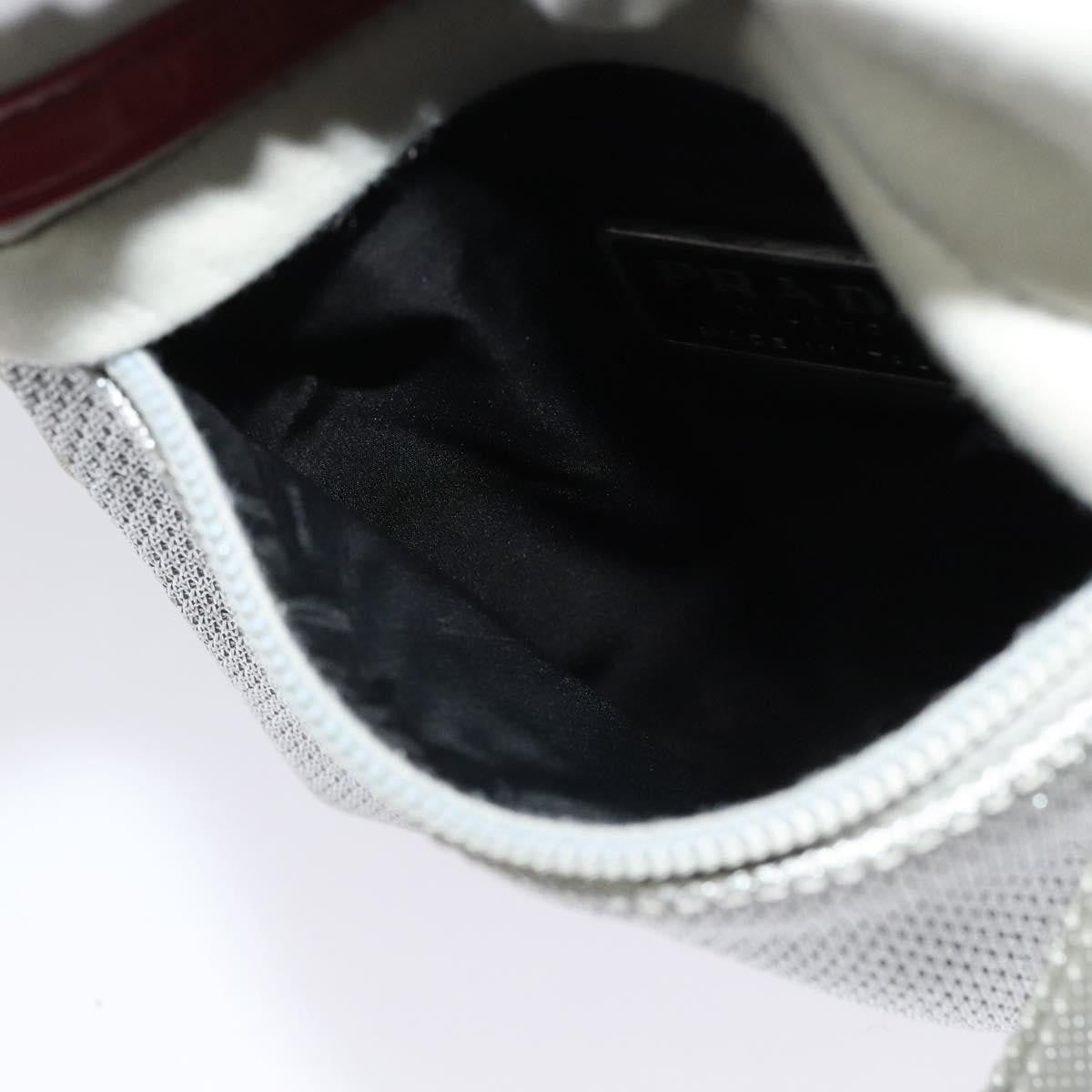 Prada Sport Zip Shoulder Bag Cotton, SILVER, COTTON, Shoulder bag