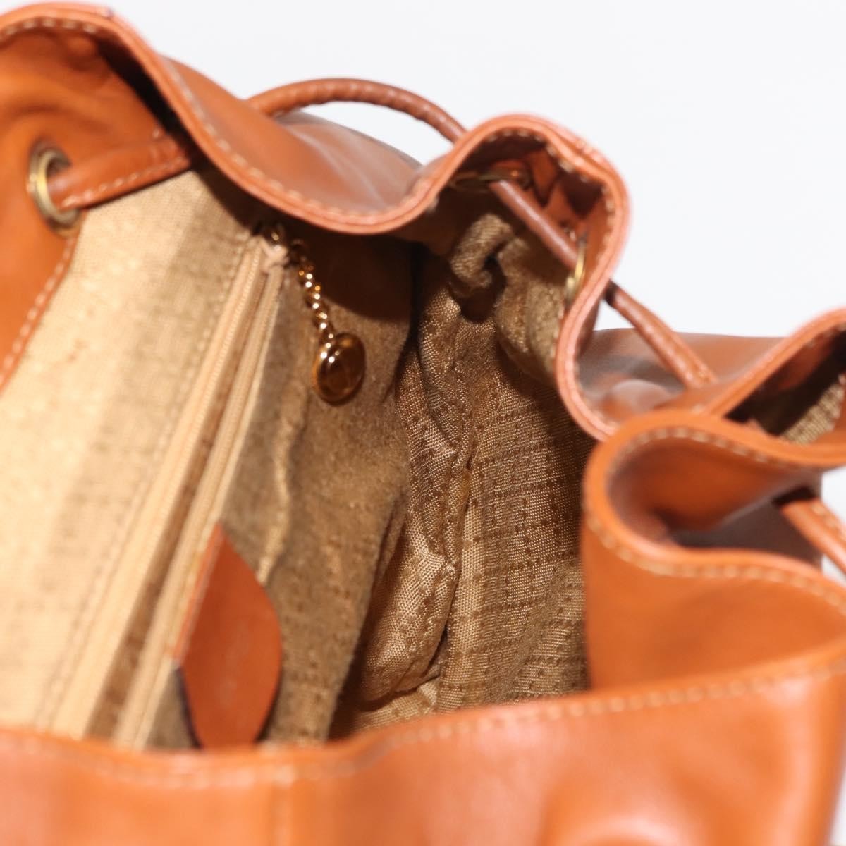 Gucci Vintage Bamboo Backpack Leather, BROWN, LEATHER, Backpack