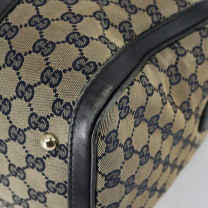 Gucci Vintage Web Boston Bag GG Canvas, NAVY, CANVAS, Handbag