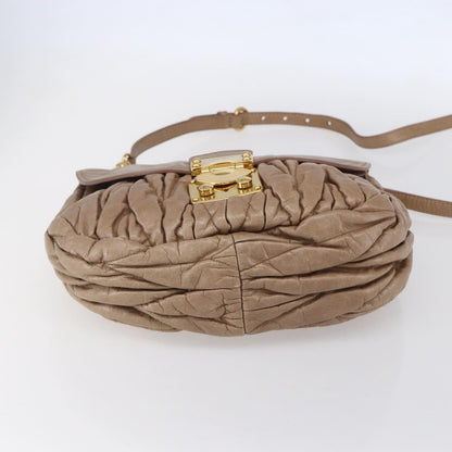 Miu Miu Coffer Satchel Matelasse Leather, PINK, LEATHER, Handbag