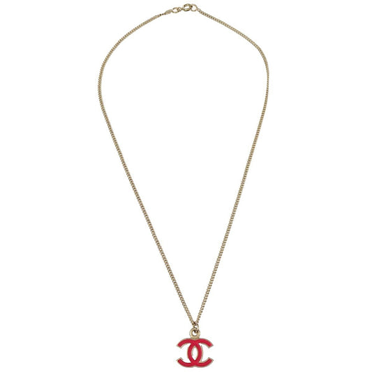 Chanel CC Logo Pendant Necklace Metal, SILVER, SILVER_PLATED, Necklace