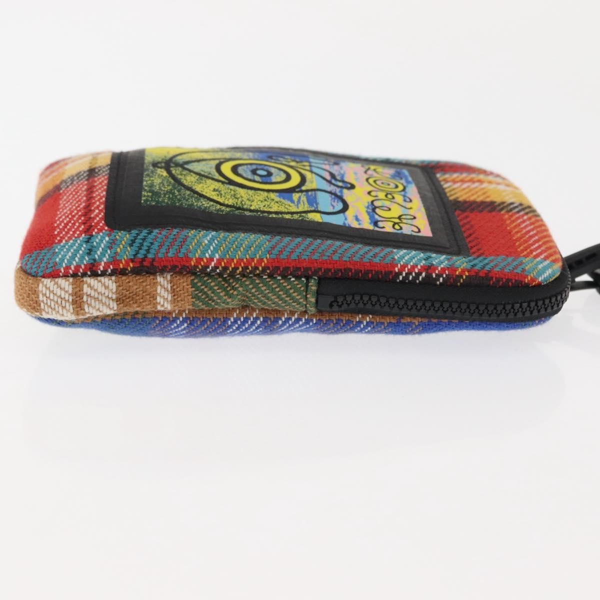 Loewe Eye/Loewe/Nature Zip Neck Pouch Canvas with Applique, MULTICOLOUR, CANVAS, Clutche & pouche