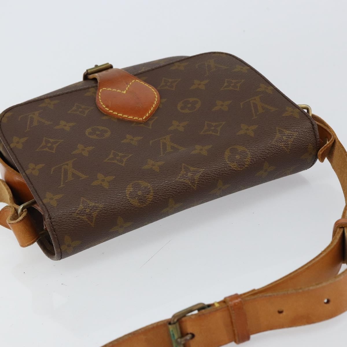 Louis Vuitton Cartouchiere Handbag Monogram Canvas, BROWN, CANVAS, Shoulder bag