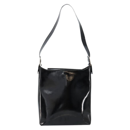 Salvatore Ferragamo Vala Shoulder Bag Patent Leather, BLACK, PATENT_LEATHER, Shoulder bag