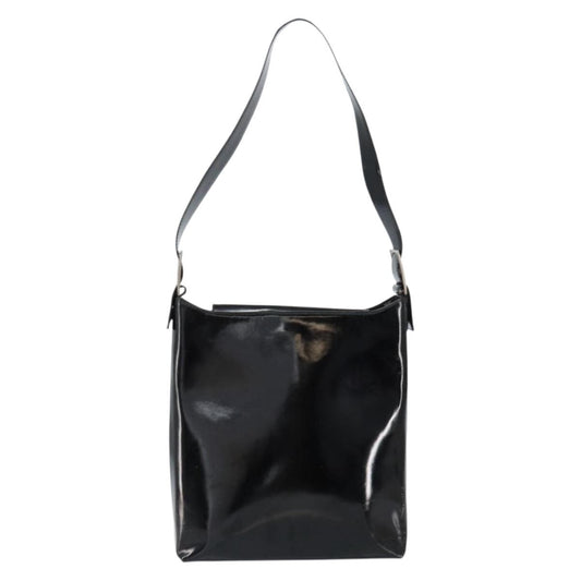 Salvatore Ferragamo Vala Shoulder Bag Patent Leather, BLACK, PATENT_LEATHER, Shoulder bag