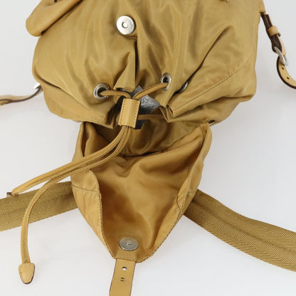 Prada Double Front Pocket Backpack Tessuto, BEIGE, NYLON, Backpack