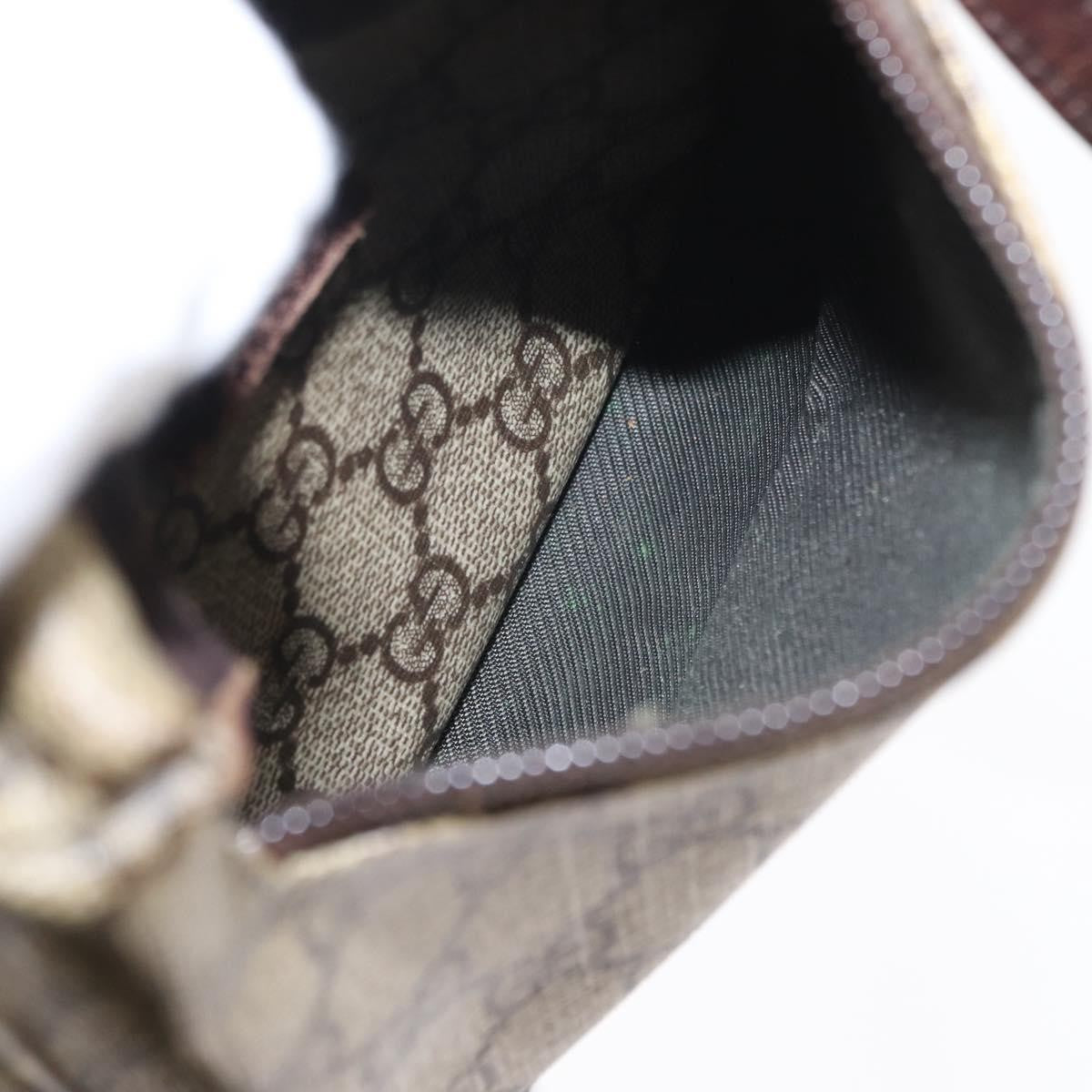 Gucci Vintage Double Belt Bag GG Canvas with Leather, BEIGE, CANVAS, Clutche & pouche