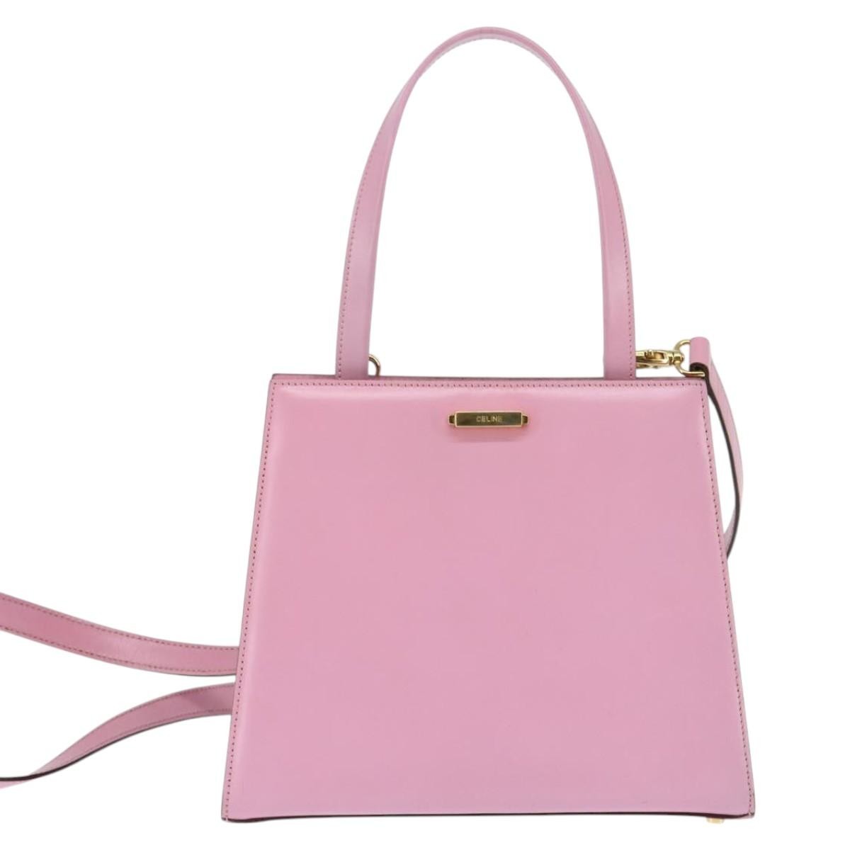 Celine Handbag Leather, PINK, LEATHER, Handbag