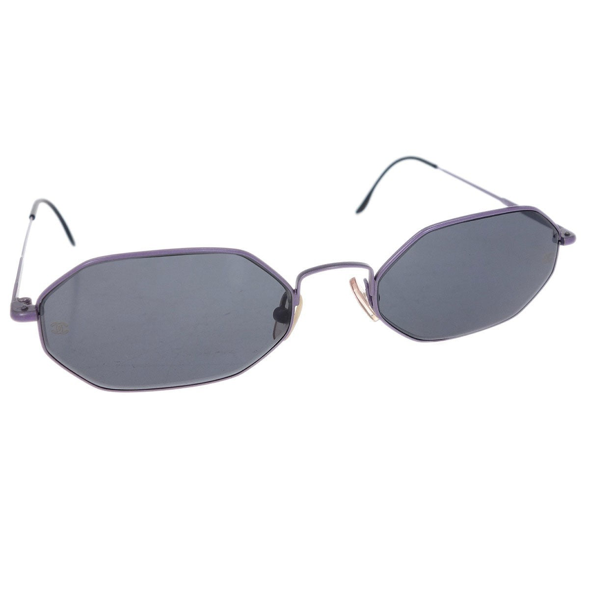 Chanel CHANEL Logo Sunglasses Eye Wear Plastic, Black, Plastic, Sunglasses