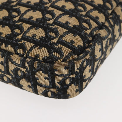Christian Dior Vintage Trotter Crossbody Bag Diorissimo Coated Canvas, NAVY, CANVAS, Shoulder bag