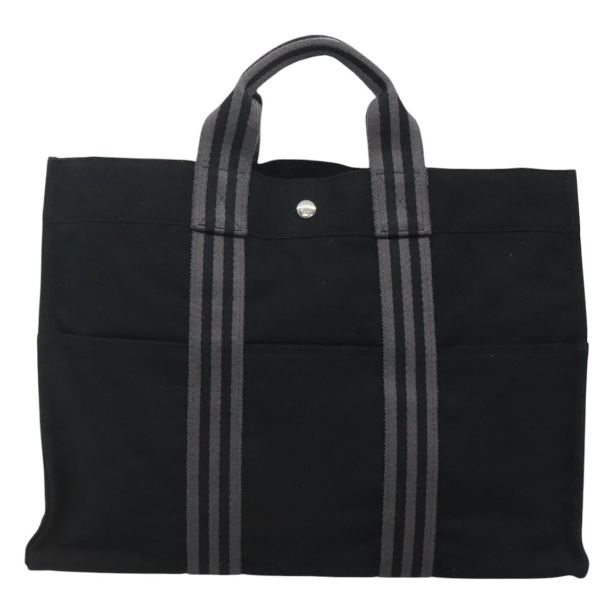 Hermes Fourre-tout Herline Fourre-tout Herline, BLACK, CANVAS, Tote bag
