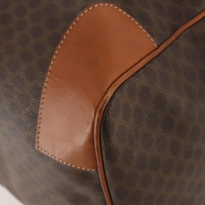 Celine Vintage Macadam Boston bag Canvas and Leather, BROWN, CANVAS, Travel bag