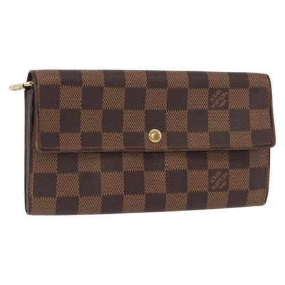 Louis Vuitton Sarah Wallet NM Damier, BROWN, CANVAS, Wallets