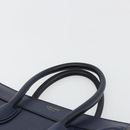 Celine Tricolor Luggage Bag Leather, Navy, Leather, Handbag