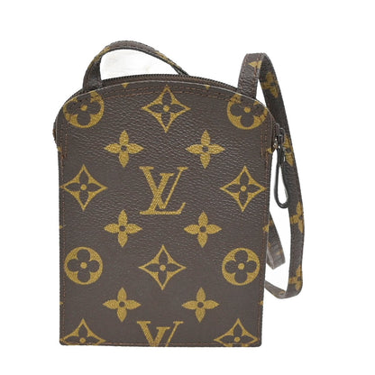 Louis Vuitton Pochette Secret Monogram canvas, BROWN, CANVAS, Clutche & pouche