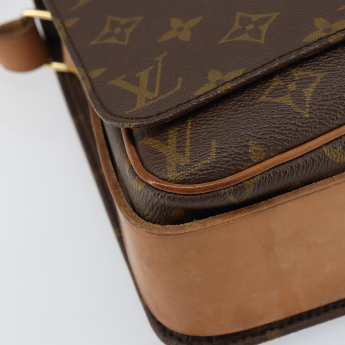 Louis Vuitton Cartouchiere Handbag Monogram Canvas, BROWN, CANVAS, Shoulder bag