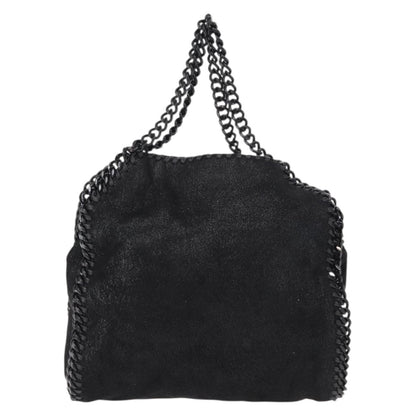 Stella McCartney Falabella Fold Over Bag Shaggy Deer, BLACK, POLYESTER, Shoulder bag