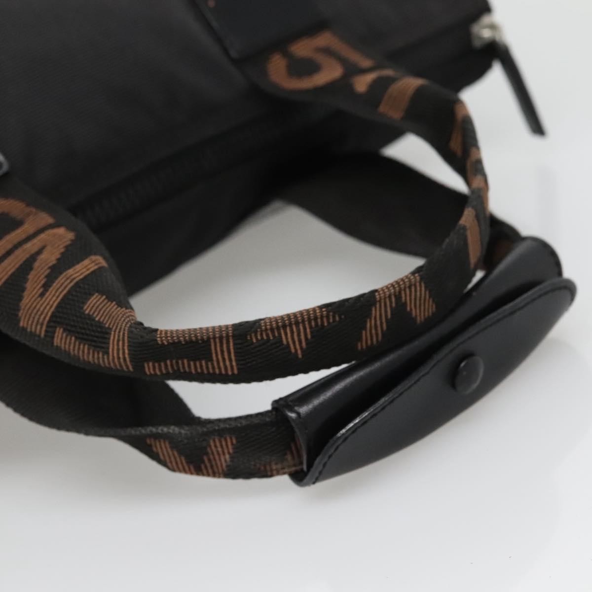 Fendi Vintage Convertible Logo Weekender Nylon, BLACK, CANVAS, Handbag